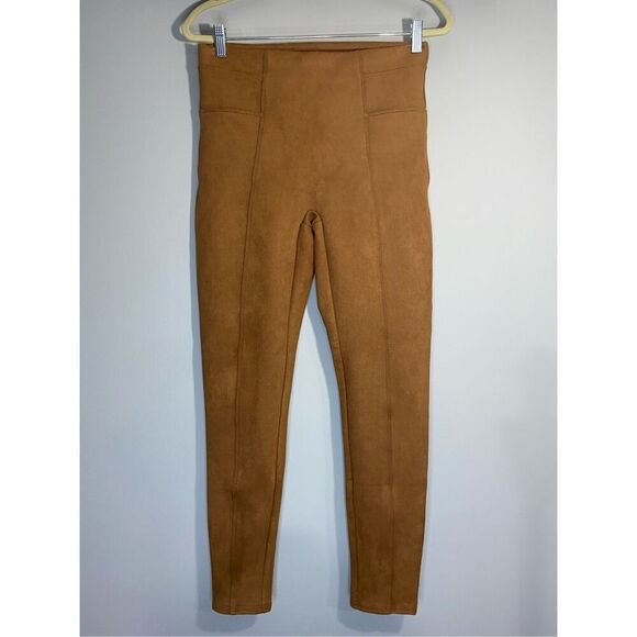 Large, Spanx faux suede cognac colour leggings. Like new condition. - Picture 1 of 5